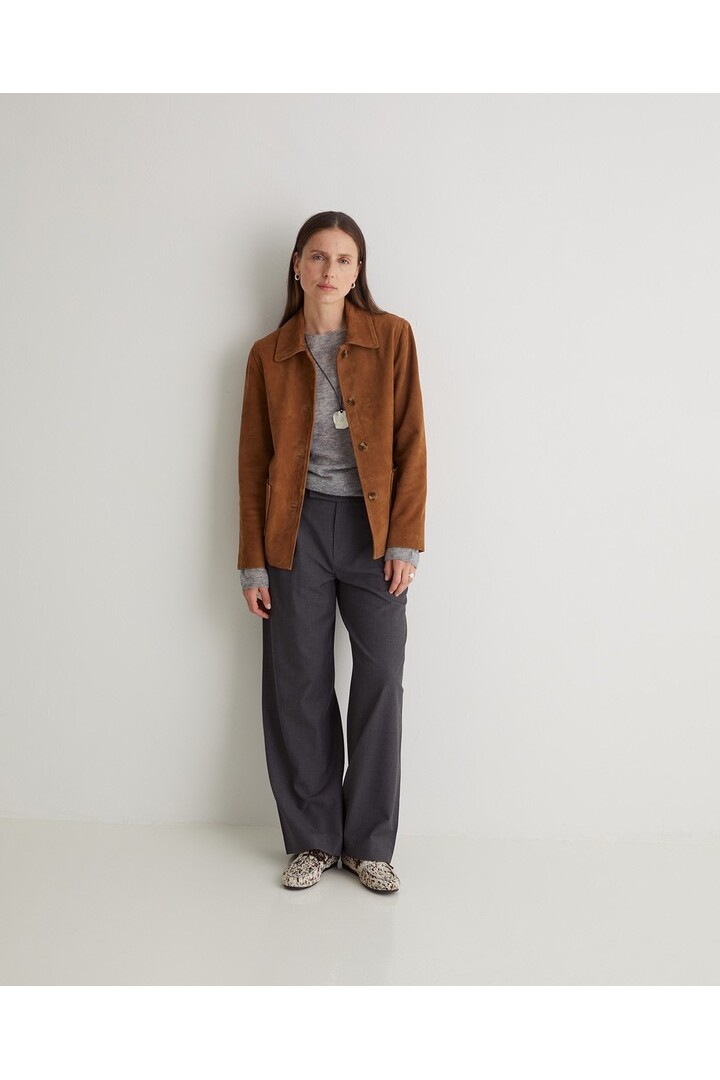 Brown 100% suede jacket